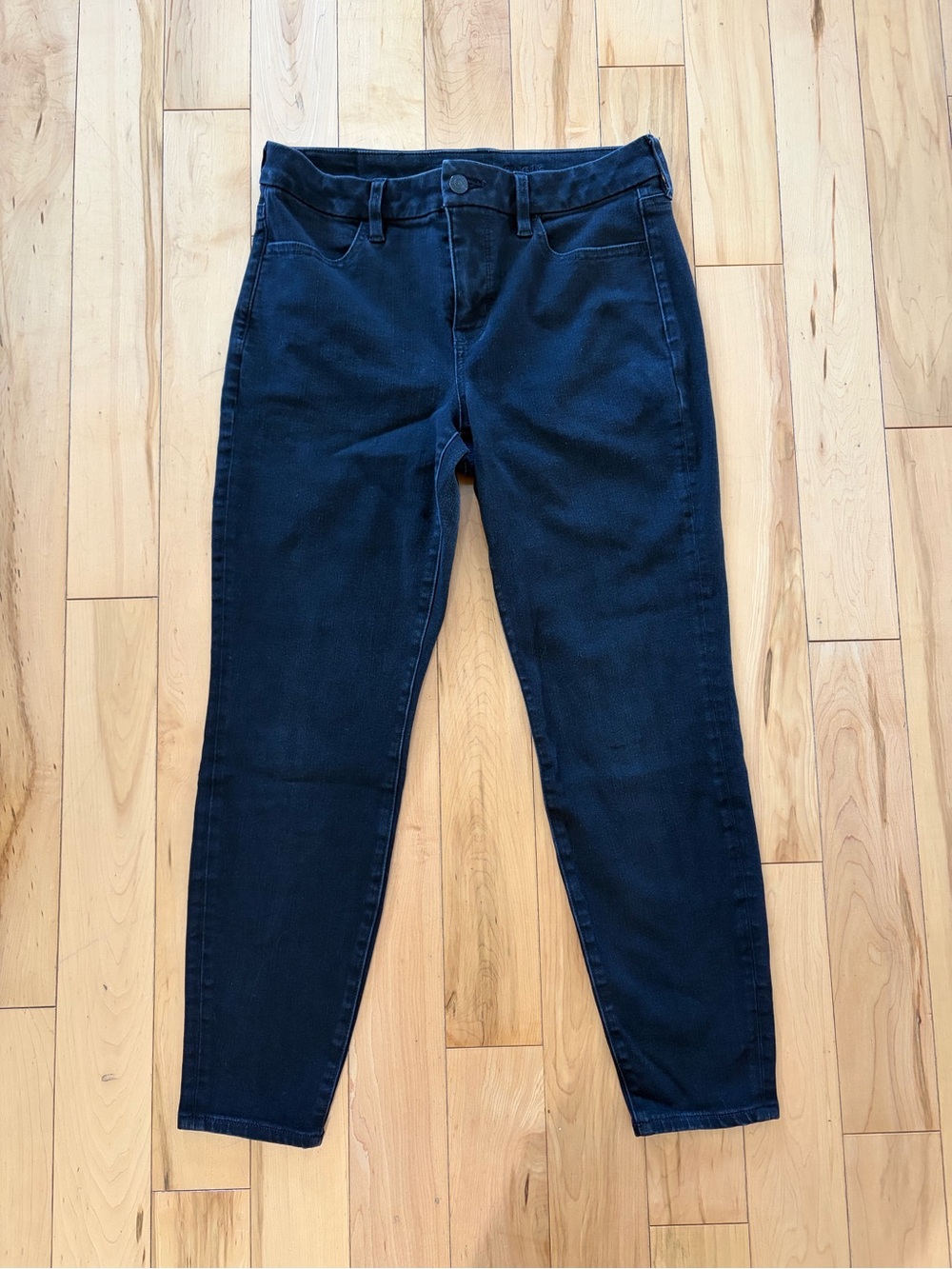 American Eagle Black Curvy High-Rise Jeggings 8 short